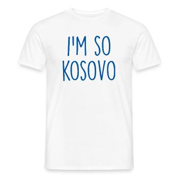 Kosovo - T-shirt homme - blanc - Devant - AI Model Male 178 dark (178cm)
