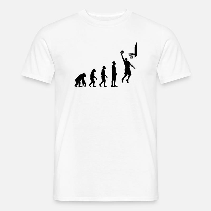 Basketball Evolution Human to Hoops Player - Men's T-Shirt - white