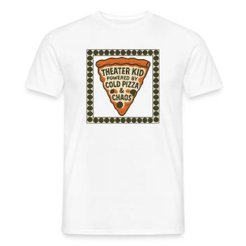 Theater Kid Pizza Chaos - Männer T-Shirt - Weiß - Vorne - AI Model Male 178 dark (178cm)