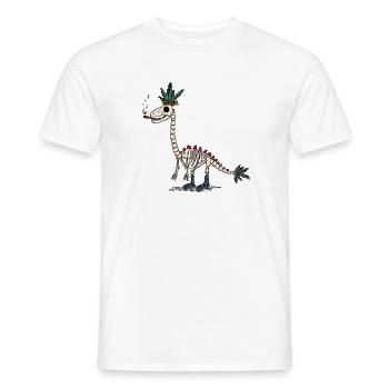 Joint squelette de dinosaure Stoner & Fleurs - T-shirt homme - blanc - Devant - AI Model Male 178 dark (178cm)