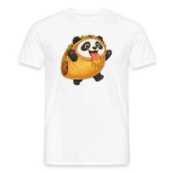 Süßer Panda Taco Fast Food Lustig Skurril Cartoon - Männer T-Shirt - Weiß - Vorne - AI Model Male 178 dark (178cm)