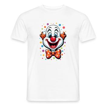 Déguisement de clown de carnaval Carnaval Carnaval - T-shirt homme - blanc - Devant - AI Model Male 178 dark (178cm)