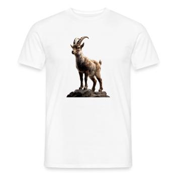Steinbock Ziege Alpensteinbock Capricorn Ziegen  - Männer T-Shirt - Weiß - Vorne - AI Model Male 178 dark (178cm)