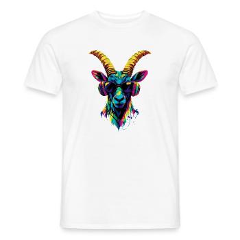 Steinbock Ziege Alpensteinbock Capricorn Ziegen - Männer T-Shirt - Weiß - Vorne - AI Model Male 178 dark (178cm)