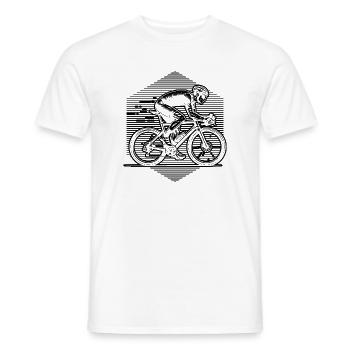 Puristisches Roadbike Thema - Männer T-Shirt - Weiß - Vorne - AI Model Male 178 dark (178cm)