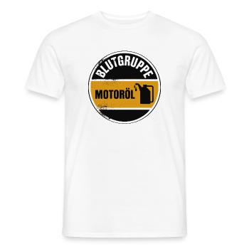 Groupe sanguin : conception du tournevis à huile moteur - T-shirt homme - blanc - Devant - AI Model Male 178 dark (178cm)