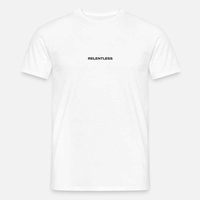Unermüdliche Typografie Starkes Textdesign - Männer T-Shirt - Weiß