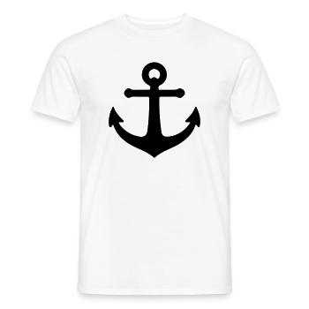 Icône d’ancre - T-shirt homme - blanc - Devant - AI Model Male 178 dark (178cm)