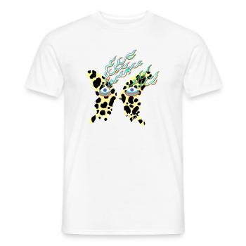 butterfly_with_eyes - Männer T-Shirt - Weiß - Vorne - AI Model Male 178 dark (178cm)