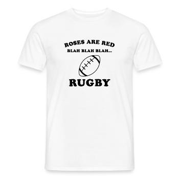 Roses are red – Rugby - Men's T-Shirt - white - Front - AI Model Male 178 dark (178cm)