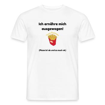 Team Fries – Funny Family Shirt - Men's T-Shirt - white - Front - AI Model Male 178 dark (178cm)