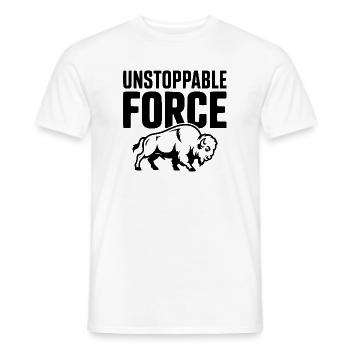 Unaufhaltsame Kraft - Männer T-Shirt - Weiß - Vorne - AI Model Male 178 dark (178cm)