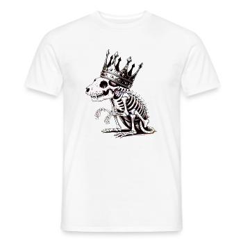 Le Dino avec Couronne du Roi Néon - T-shirt homme - blanc - Devant - AI Model Male 178 dark (178cm)