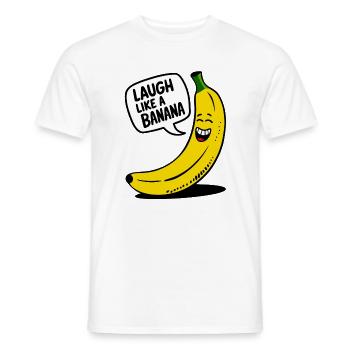 Laugh like a banana - Männer T-Shirt - Weiß - Vorne - AI Model Male 178 dark (178cm)