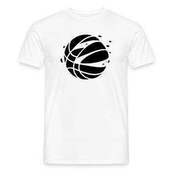 Minimales Basketball-Sportball-Design - Männer T-Shirt - Weiß - Vorne - AI Model Male 178 dark (178cm)