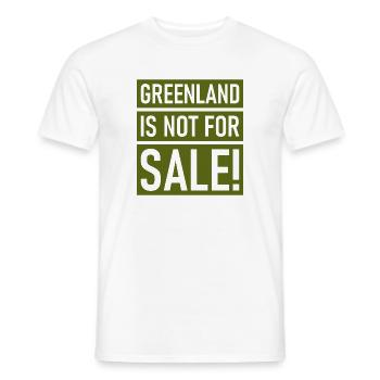 Greenland is not for Sale - Greenland - Denmark - Men's T-Shirt - white - Front - AI Model Male 178 dark (178cm)