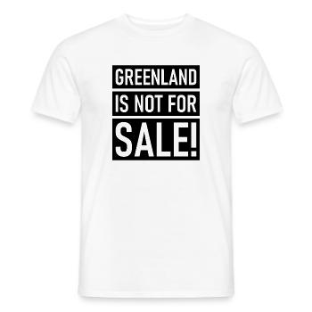 Greenland is not for Sale - Greenland - Denmark - Men's T-Shirt - white - Front - AI Model Male 178 dark (178cm)
