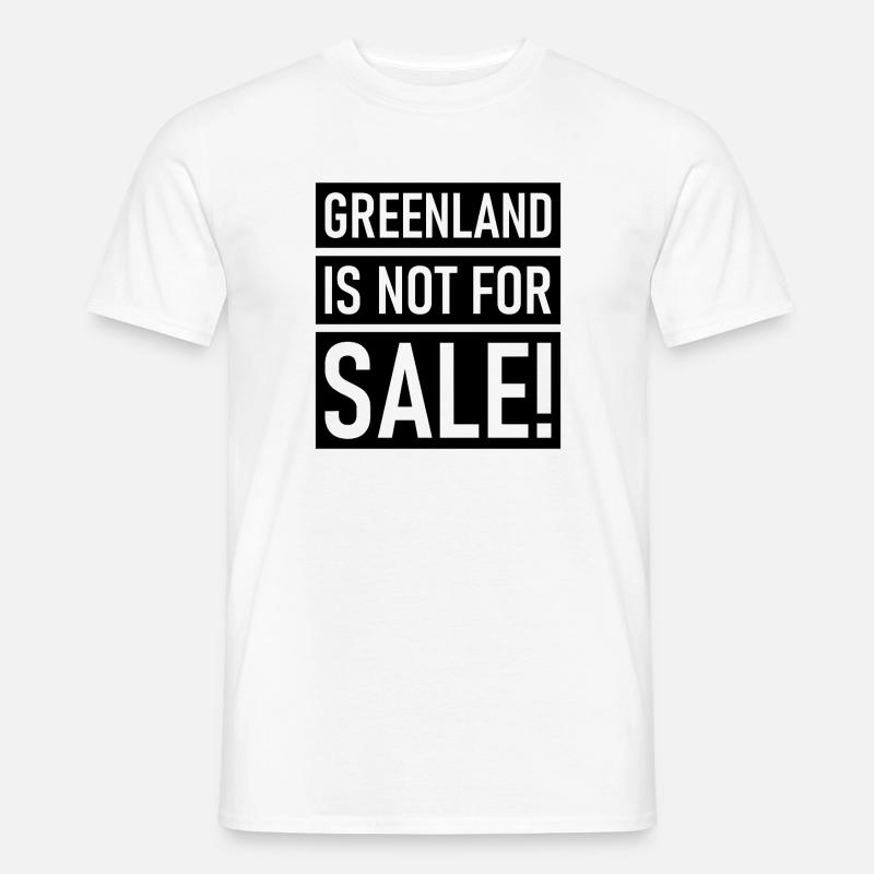 Grønland er ikke til salg - Grønland - Danmark - Mænd T-shirt - hvid