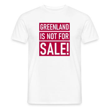 Greenland is not for Sale - Greenland - Denmark - Men's T-Shirt - white - Front - AI Model Male 178 dark (178cm)