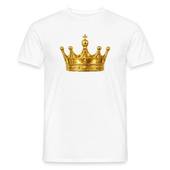 Ornement de la couronne d’or - T-shirt homme - blanc - Devant - AI Model Male 178 dark (178cm)