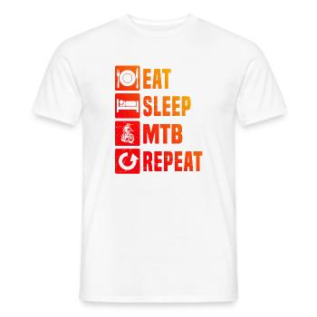 Modern mountain bike artwork - Men's T-Shirt - white - Front - AI Model Male 178 dark (178cm)