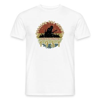45e anniversaire Faire vibrer la foule GIT 02/1981 - T-shirt homme - blanc - Devant - AI Model Male 178 dark (178cm)