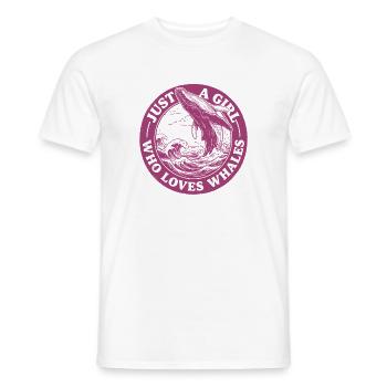 Wal Motiv: Mädchen Liebe Wale - Männer T-Shirt - Weiß - Vorne - AI Model Male 178 dark (178cm)