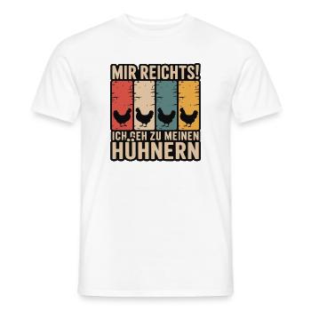 J’en ai assez - je vais à mes poules - T-shirt homme - blanc - Devant - AI Model Male 178 dark (178cm)