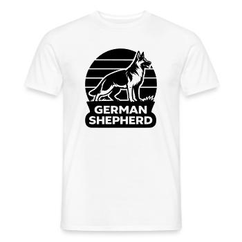 German Shepherd Silhouette - Men's T-Shirt - white - Front - AI Model Male 178 dark (178cm)