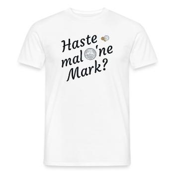 Haste mal eine Mark nostalgia - Men's T-Shirt - white - Front - AI Model Male 178 dark (178cm)
