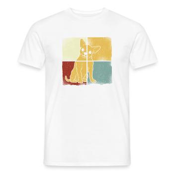 Chihuahua Chihuahueño Rétro - T-shirt homme - blanc - Devant - AI Model Male 178 dark (178cm)