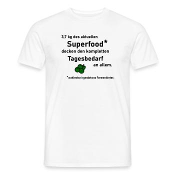 Tagesbedarf Superfood - Männer T-Shirt - Weiß - Vorne - AI Model Male 178 dark (178cm)