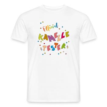  Kamelle Tester - Männer T-Shirt - Weiß - Vorne - AI Model Male 178 dark (178cm)