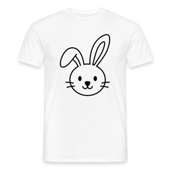 Niedlicher Hase – Vielleicht der Osterhase? - Männer T-Shirt - Weiß - Vorne - AI Model Male 178 dark (178cm)
