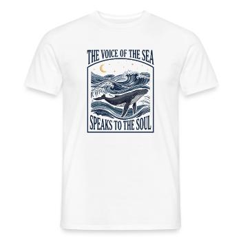 Marine Life Aesthetic Whale – Ocean Art - Men's T-Shirt - white - Front - AI Model Male 178 dark (178cm)
