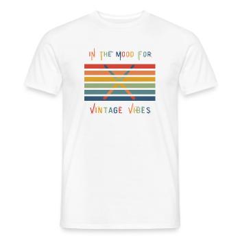 Mood for Vintage Vibes - Men's T-Shirt - white - Front - AI Model Male 178 dark (178cm)