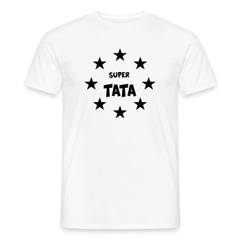 SUPER TATA - T-shirt homme - blanc - Devant - AI Model Male 178 dark (178cm)