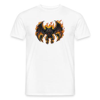 Fledermaus in Flammen - Männer T-Shirt - Weiß - Vorne - AI Model Male 178 dark (178cm)