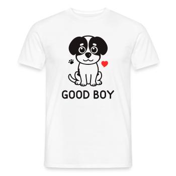 Good Boy – Süßes Hunde Motiv - Männer T-Shirt - Weiß - Vorne - AI Model Male 178 dark (178cm)