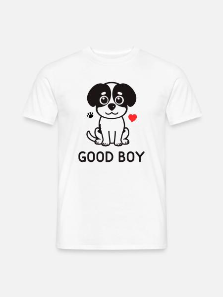 Good Boy – Cute Dog Motif - Men's T-Shirt - white
