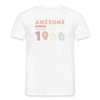1966 Retro Linien Jubiläumsdesign - Männer T-Shirt - Weiß - Vorne - AI Model Male 178 dark (178cm)