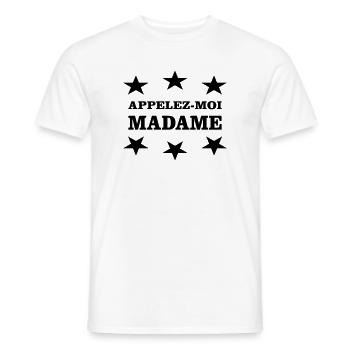 Appelez Moi MADAME - T-shirt homme - blanc - Devant - AI Model Male 178 dark (178cm)