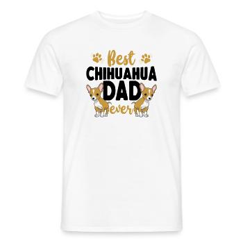 Chihuahua Chihuahueño Dad Best - Männer T-Shirt - Weiß - Vorne - AI Model Male 178 dark (178cm)
