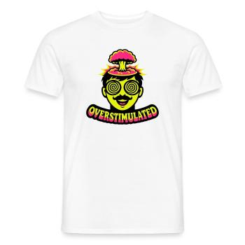 Overstimulated Neon Kopf - Männer T-Shirt - Weiß - Vorne - AI Model Male 178 dark (178cm)