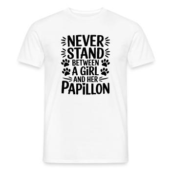 Papillon Sayings Dogs Funny Papillon Gift - Men's T-Shirt - white - Front - AI Model Male 178 dark (178cm)