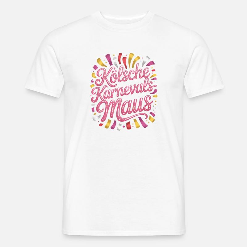 Kölsche Karnevalsmaus Karneval Köln Kölner Maus - Männer T-Shirt - Weiß