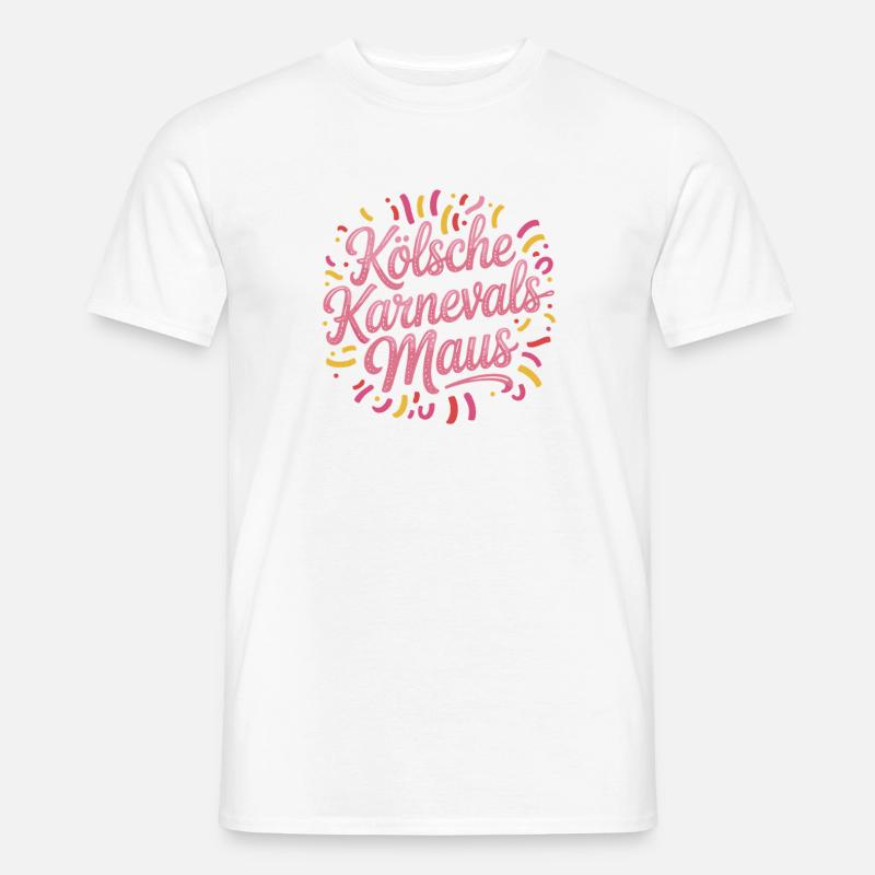 Kölsche Karnevalsmaus Karneval Köln Kölner Maus - Männer T-Shirt - Weiß