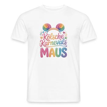 Cologne Carnival Mouse Cologne Carnival Cologne Mouse - Men's T-Shirt - white - Front - AI Model Male 178 dark (178cm)