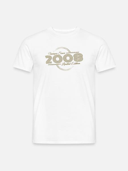 Einzigartiger 18 Geburtstag Jahrgang 2008 Retro - Männer T-Shirt - Weiß