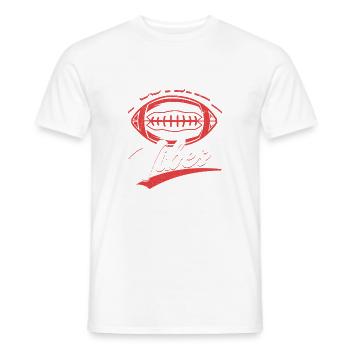 Football Vibes Season Player Fan - Men's T-Shirt - white - Front - AI Model Male 178 dark (178cm)